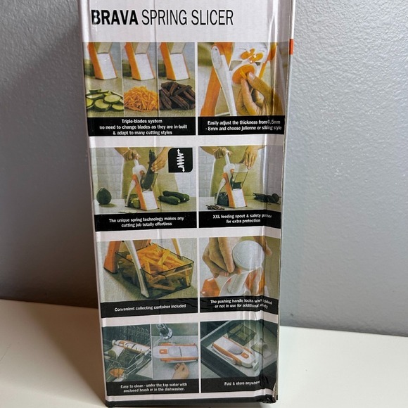 Brava Spring Slicer Julienne Grater Dicer Adjustable Thickness New - Picture 3 of 4